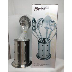Parini 7 Piece Stainless Steel Utensil Set Durable and Easy to Clean NEW IN BOX